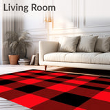 Yuletide Checkered Farmhouse Decorative Accent(Red)
