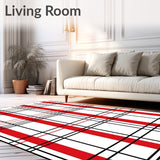 Rustic Tartan Grid Design with Contrast(Red)