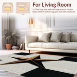 Ultra Soft Area Rug, Non Slip, Stain Resistant, Washable Area Rugs for Living Room, Bedroom, Texas Star Americana Door Mat(Black)