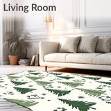 Festive Evergreen Doorway Welcome With Traditional Holiday Symbols(White)