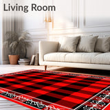 Jolly Farmhouse Checkered Seasonal Entrance Statement(Red)