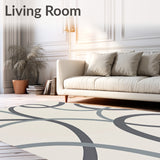 Luxurious Plush Shag Textured Pile Contemporary Modern Minimalist Design(Beige)