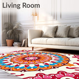 Intricate Sunrise with Symmetrical Petal Design(Red)