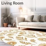 Natural Countryside Floral Sketch Elegant Entryway(White)