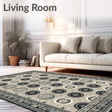 Contemporary Circle Non Shedding Southwestern(Gray)