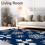 Festive Snowflake Holiday Accent with Intricate Crystal Design(Blue)