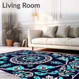 Boho Ornate Floral Motifs (Blue) - ODIKA