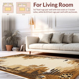 Ultra Soft Area Rug, Non Slip, Stain Resistant, Washable Area Rugs for Living Room, Bedroom, Washable Indoor Outdoor Runner(Beige)