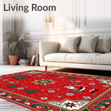 Festive Yuletide Jolly Saint Entrance With Evergreen Adornment(Red)