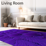Luxurious Plush Shag Velvet Textured Touch Accent(Purple)