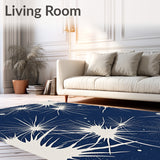 Abstract Brushstroke Artistic Decorative Accent(Blue)