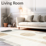 Abstract Linear Bands and Earthy Neutrals Design(Beige)