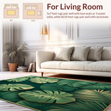 Elegant Gold Green Botanical Motif(Green)