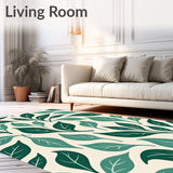 Abstract Botanical with Contemporary Leaf Design(Green)