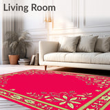 Seasonal Entry with Ornate Yuletide Botanical Designs(Red)