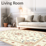 Elegant Area Classic Medallion Design in Cream and Gentle Beige Tones(Beige)