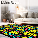 Playful Tabby Gathering with Abstract Animal Inspired Design and Dots(Black)