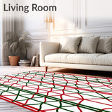 Yuletide Striped Crossweave Decorative(Red)