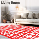 Classic Interlocking Buffalo Check Festive Plaid Design(Red)