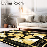 Art Deco Elegance Gold and Black Geometric(Gold)
