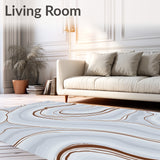 Marbled Swirl Abstract Print Indoor Accent(Gray)
