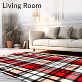Classic Tartan Inspired with Bold Checkered Squares(Red)