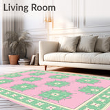 Elegant Floral Vine Lattice Medallion(Pink)