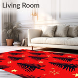 Pine Tree Forest with Starry Night Holiday Design(Red)