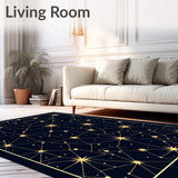 Celestial Constellation Map with Starlight Accents Astronomical Theme(Black)