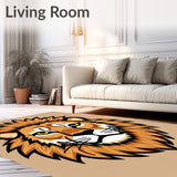 Noble Feline Facial Expression Decorative Accent(Brown)