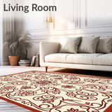 Elegant Scrollwork Floral Jacquard Tapestry Masterfully(Brown)
