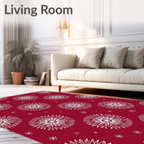 Snowflake Winter Wonderland Festive Holiday Door(Red)