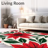 Vintage Poinsettia Bloom Entrance Covering(Red)