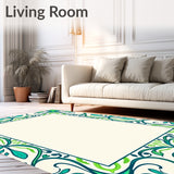 Art Nouveau Inspired Vinework and Stylized Petal Arrangement (Teal) - ODIKA