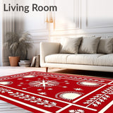 Holiday Decorative Featuring Classic Seasonal Emblems(Red)