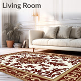 Retro Autumn Medallion with Interlocking Vine Motifs(Brown)