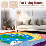 Ultra Soft Area Rug, Non Slip, Stain Resistant, Washable Area Rugs for Living Room, Bedroom, Shaggy High Pile(Yellow)