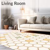 Modernist Hexagonal Honeycomb Tessellation Aesthetic Framework (Beige)