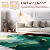 Greenback Fog Dottiorug Lilo Posture Abstract Design(Green)