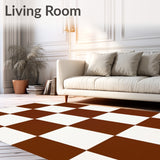 Harvest Checkered Traditional Thanksgiving Entryway Accent(Brown)