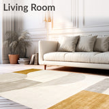 Cream & Beige Contemporary Abstract Art for Floor Decor(Beige)