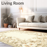 Sophisticated Round with Timeless Ivory and Beige Floral Accents(Beige)