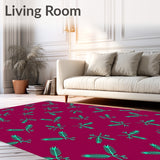 Scandinavian Winterberry Interlocking Festive Motif Holiday(Red)