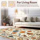 Boho Chic Thanksgiving Rug Pumpkin Spice & Everything Nice(Beige)