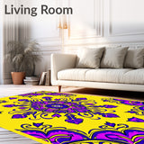 Mystic Paisley Bohemian Vibrant Decorative Statement (Yellow)