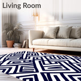 Interlocking Contemporary Abstract Design (Blue)