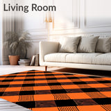 Autumn Harvest Plaid Tapestry(Orange)
