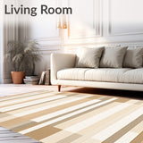 Beige Area Striped Design(Beige)