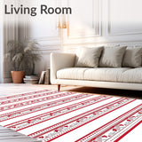 Cane Stripe Medallion with Crystal(Red)