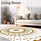 Burst with Radiating Petal Design and Symmetrical Framework(Brown)